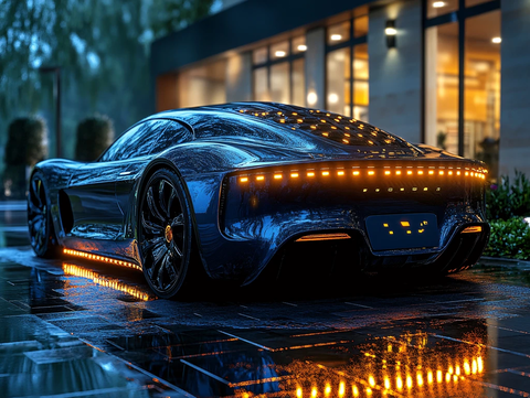 跑车线条飞驰电掣