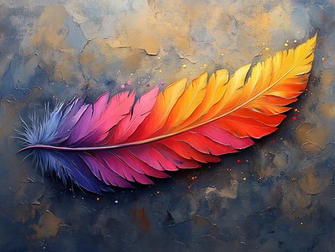 五彩缤纷翅膀花纹