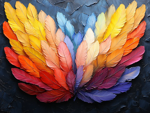 五彩缤纷翅膀花纹