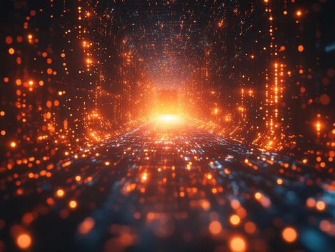 科技光线汇聚背景