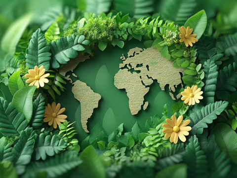 立体绿化背景素材