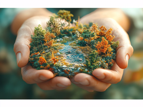 保护环境概念人像