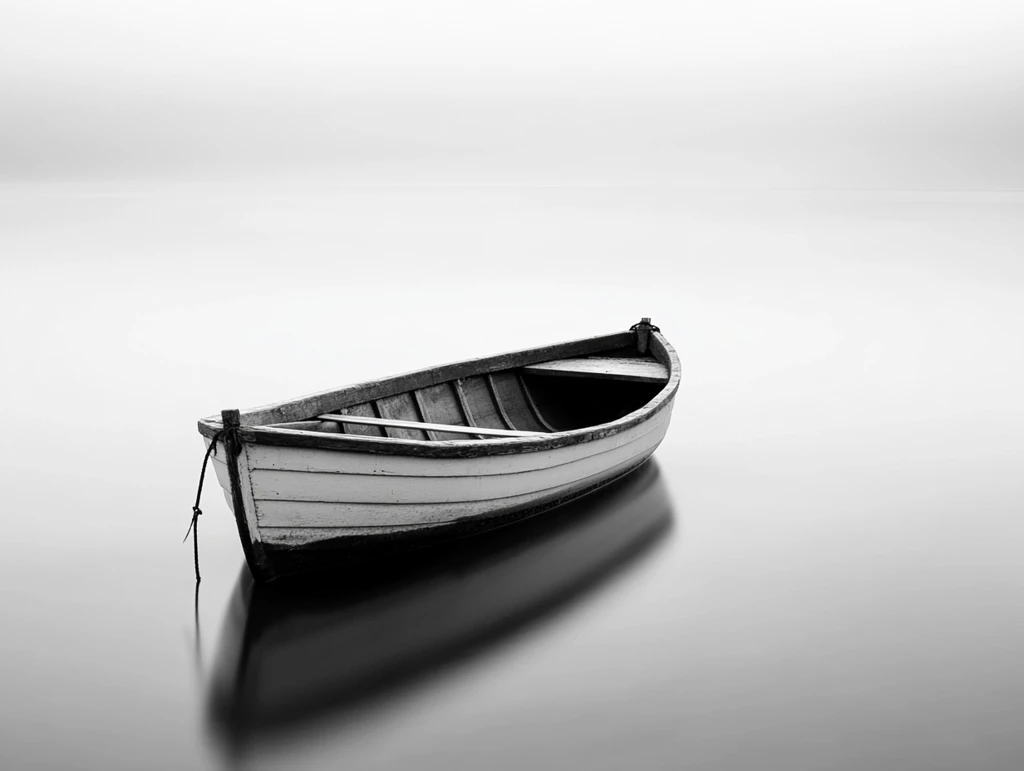 扁舟黑白照