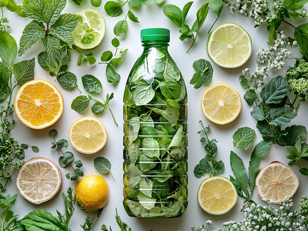 绿植背景饮料背景