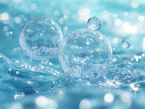 蓝色菌群水滴图