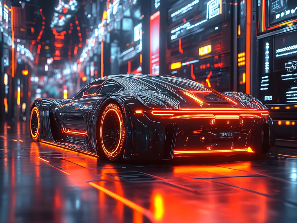 跑车线条飞驰电掣