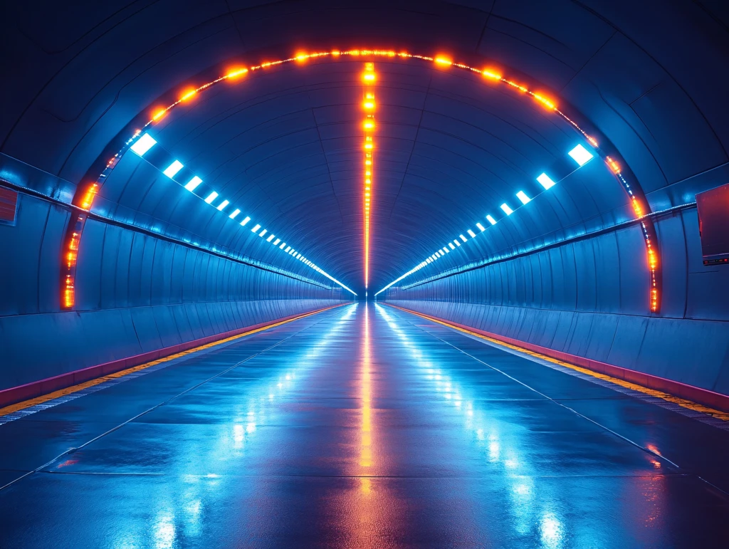 隧道灯光透视
