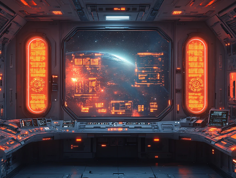 宇宙飞船仪表板