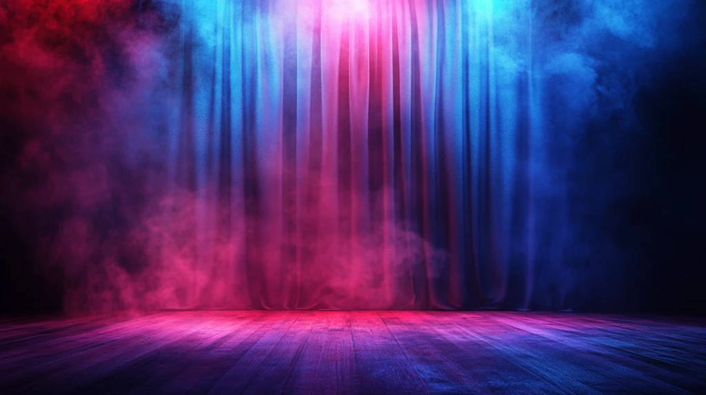红蓝色舞台背景