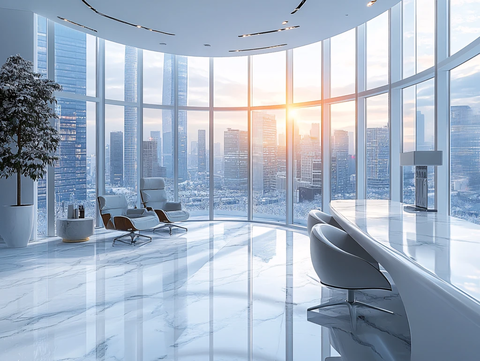 大气客厅落地门窗场景