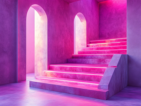 奇幻粉色楼梯