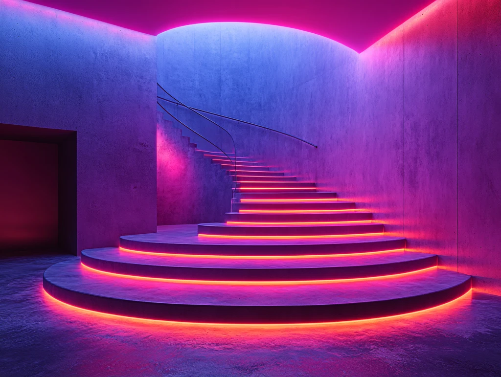 奇幻粉色楼梯