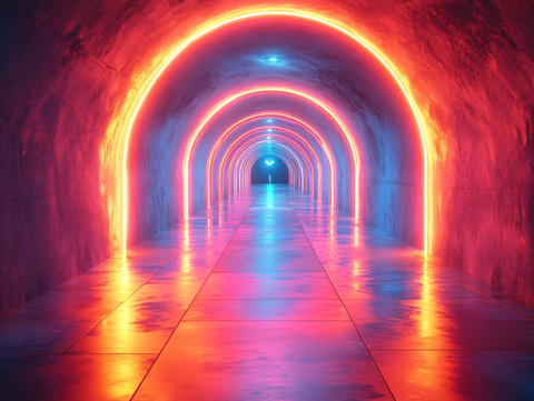 唯美灯光隧道