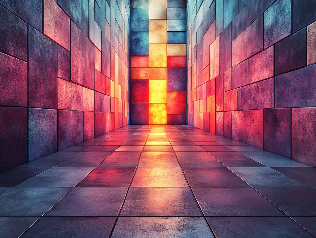 立体几何方块墙