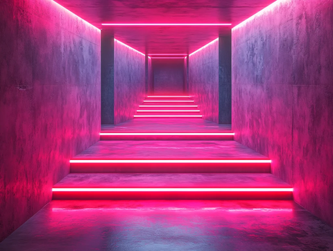 霓虹灯台阶