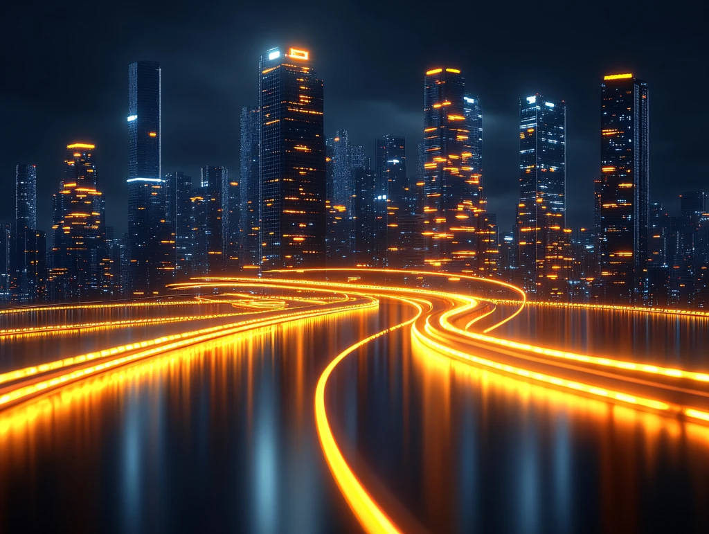 现代科技炫光城市