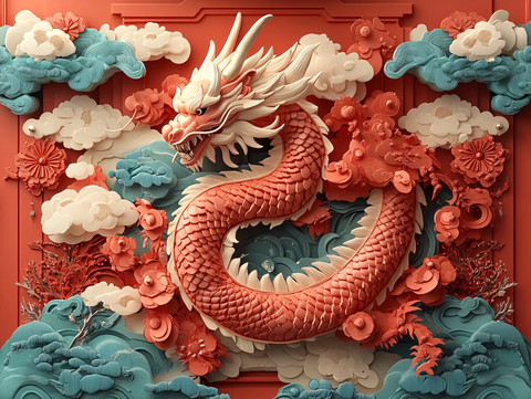 龙立体图案