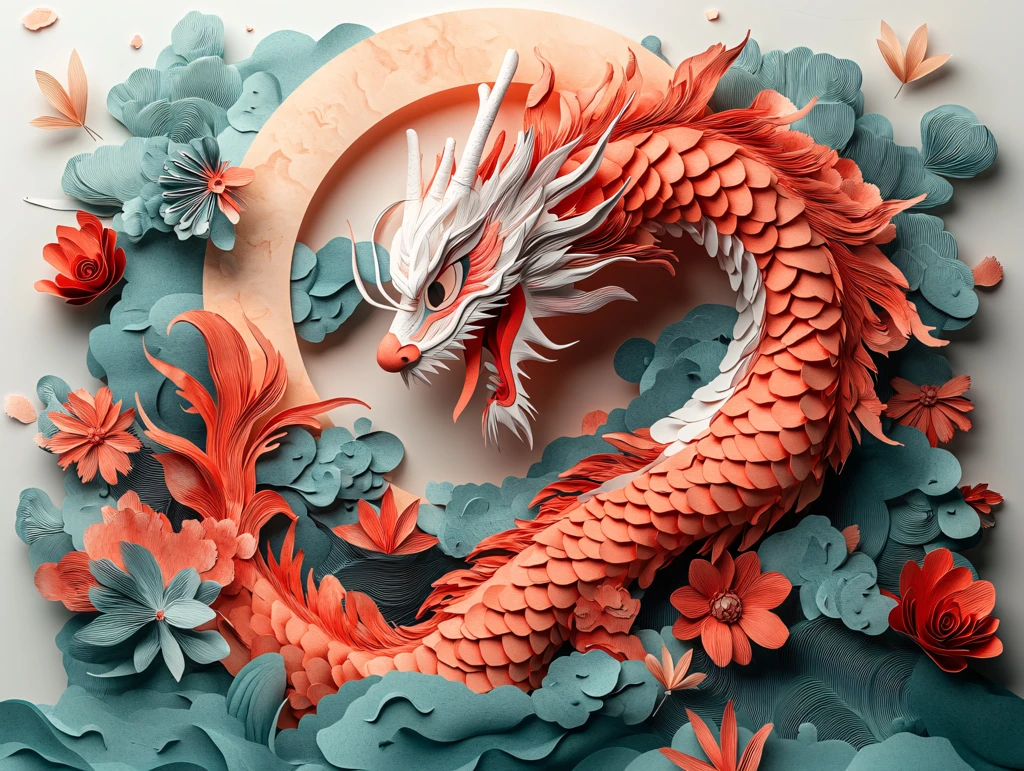 龙年氛围立体造型