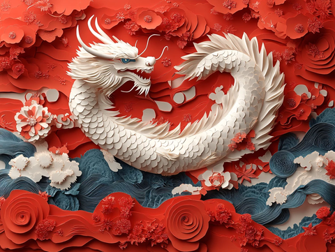 龙年氛围立体造型