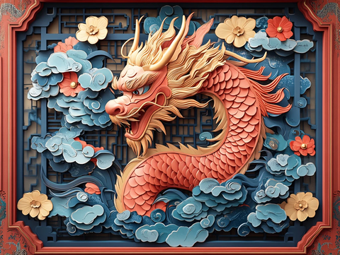 龙浮雕设计