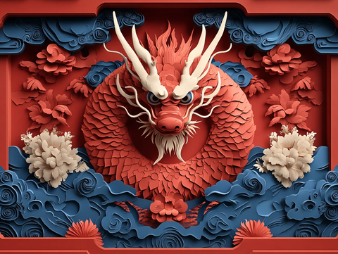 龙浮雕设计