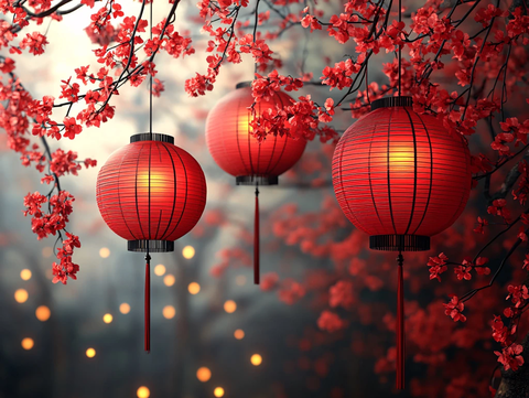 灯笼与红樱