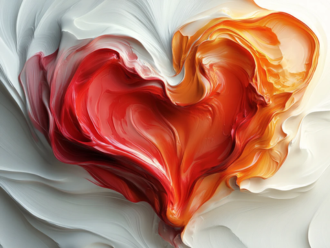 红色喜庆炫丽流体画