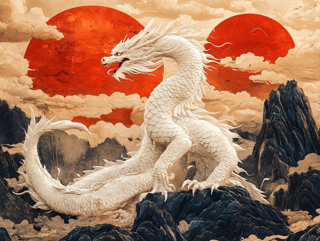 古代四神之一白龙