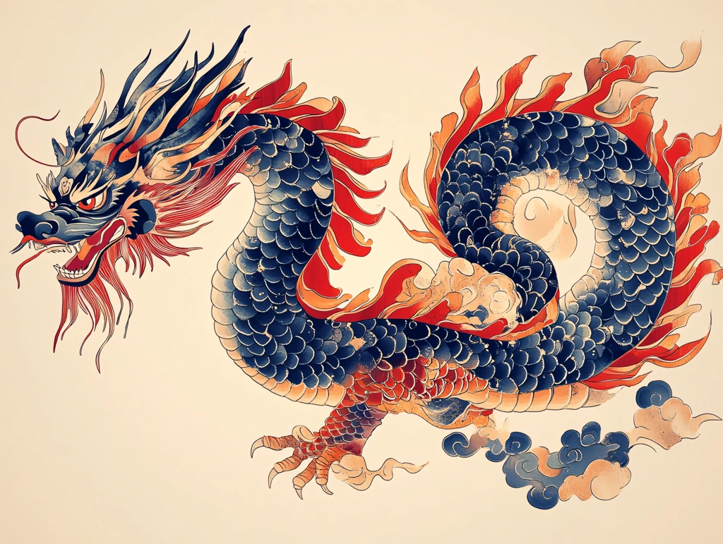 传统龙插画