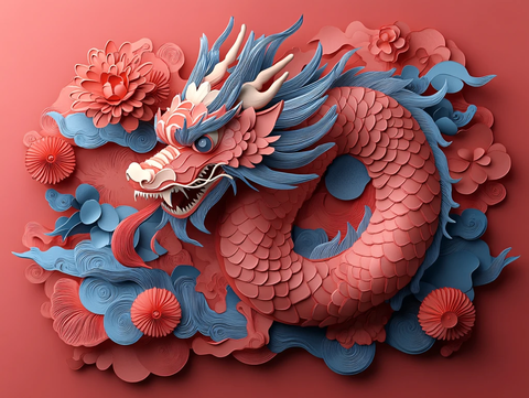 龙年氛围立体造型