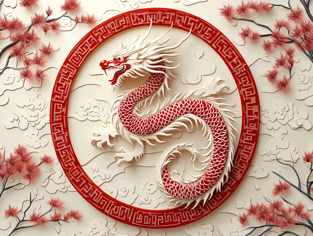 红龙浮雕