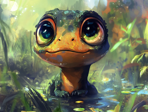 版青蛙手绘卡通壁纸