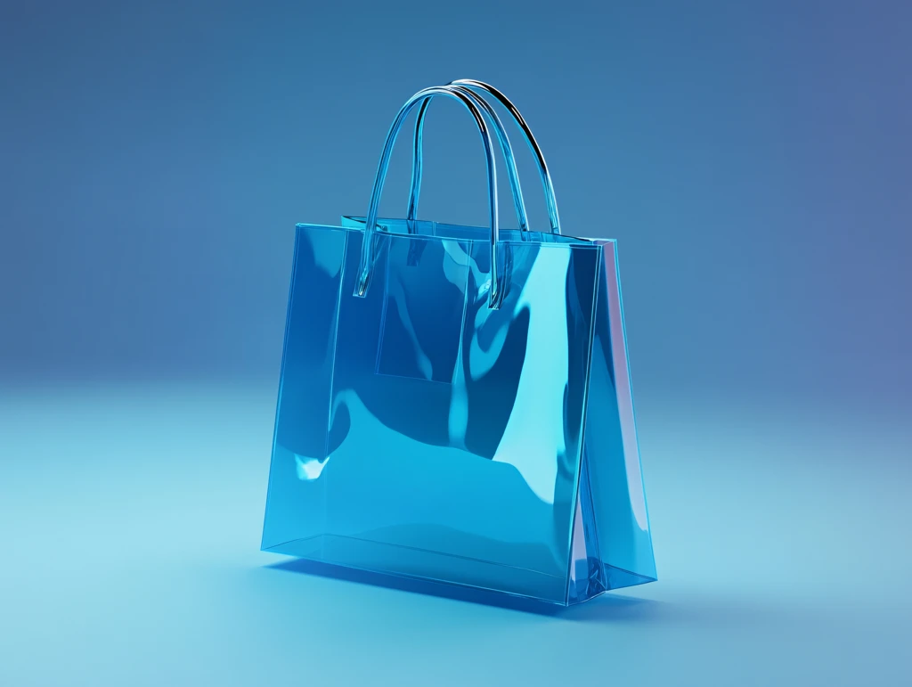 蓝色渐变手提袋