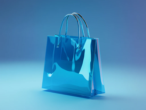 蓝色渐变手提袋