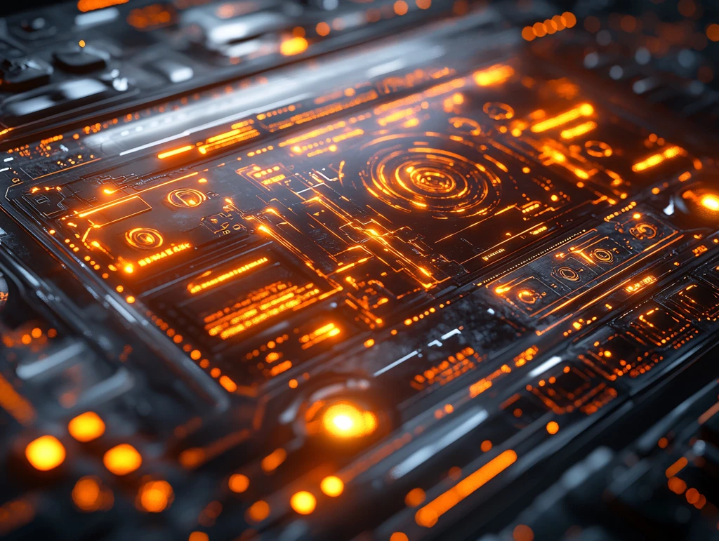 橙色科技智能背景