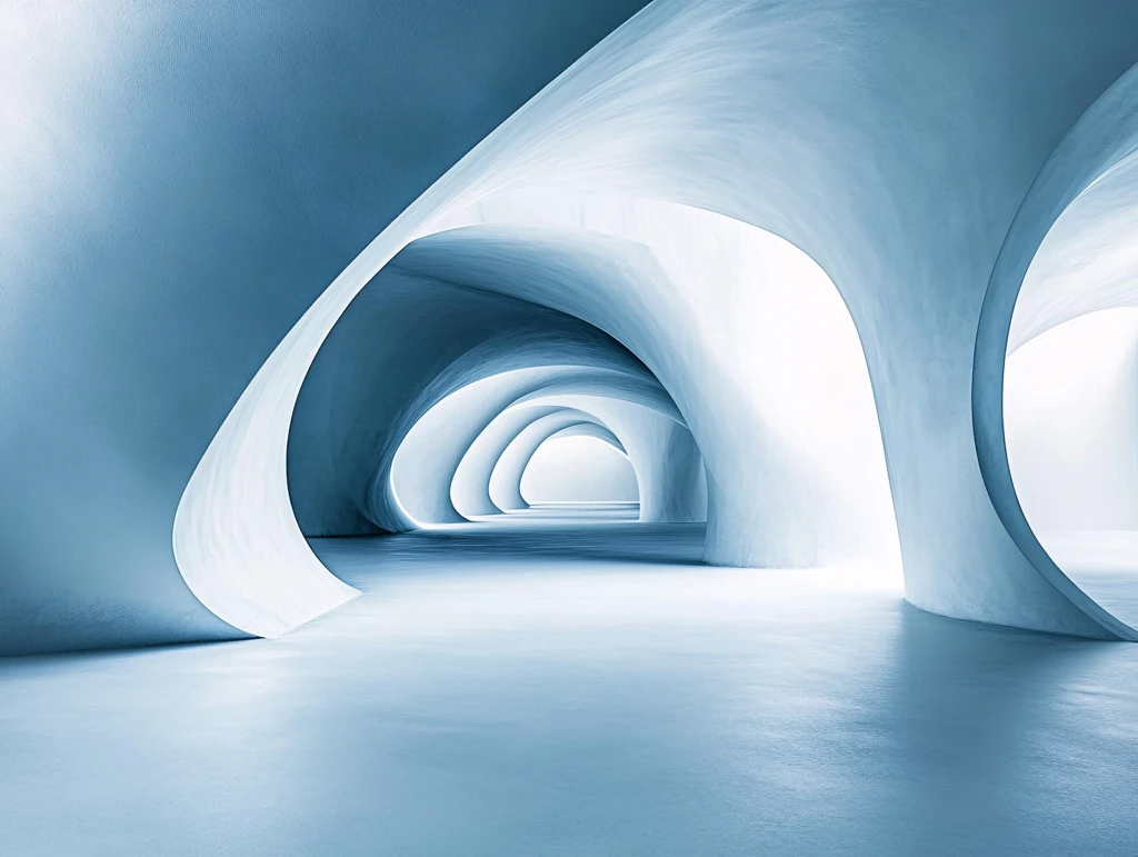 建筑设计蓝色的房间