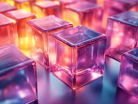 玻璃水晶质感立方体