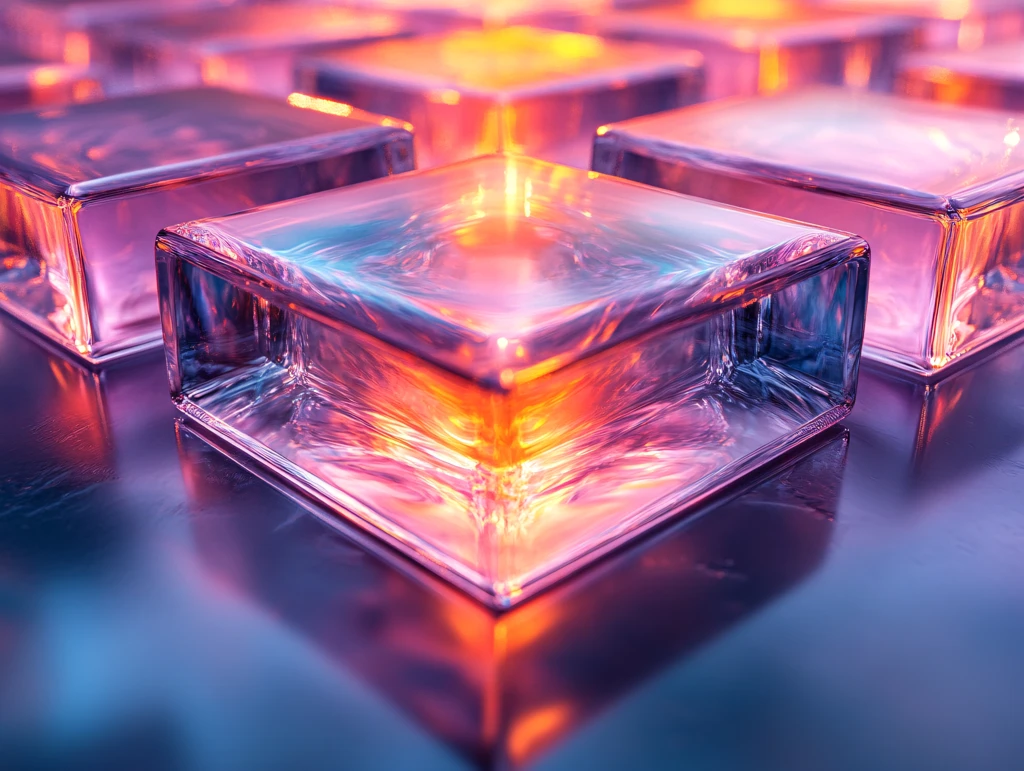 发光橙色立方体