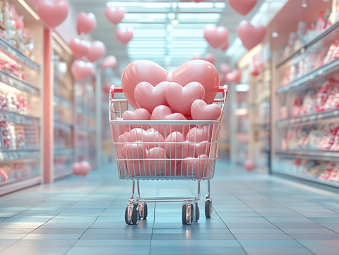 情人节超市氛围包装