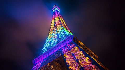 埃菲尔铁塔灯光