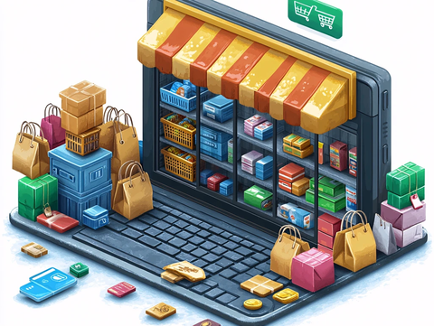 网络购物概念素材