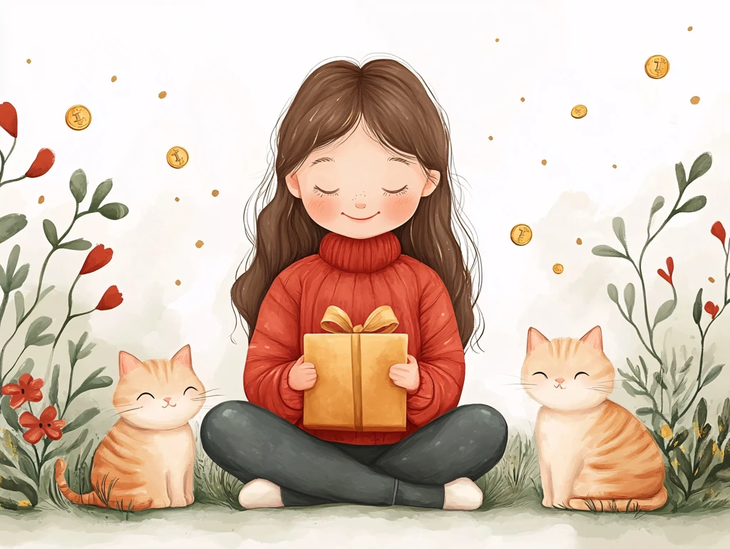 女孩包装盒插画