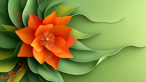 手绘创意百花壁纸