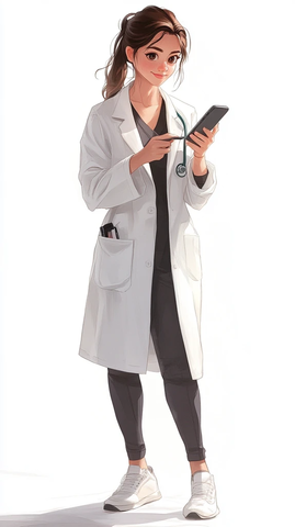 插画女医生