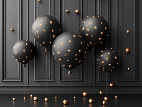金银色气球