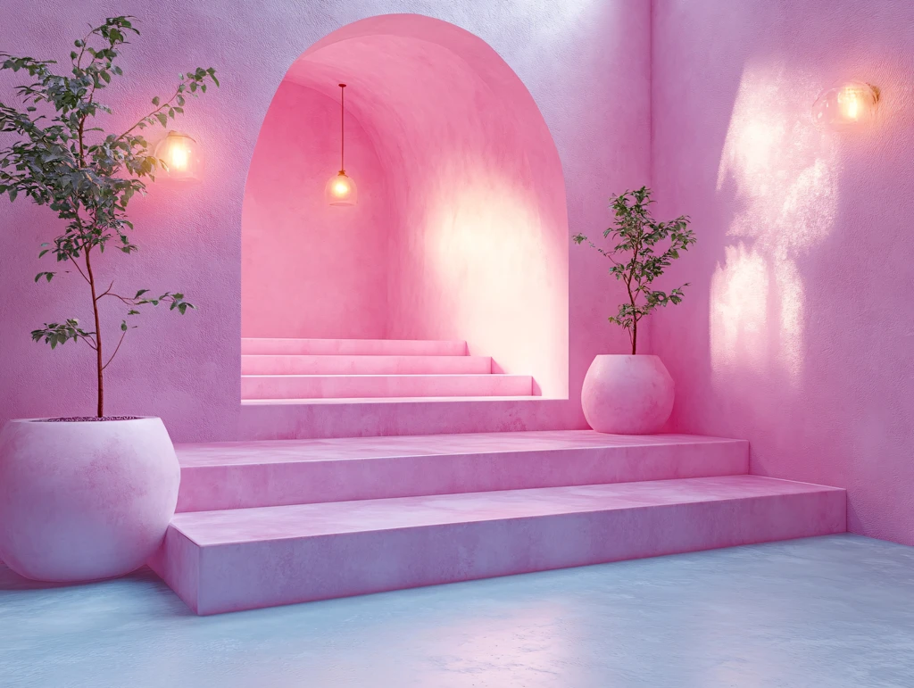 奇幻粉色楼梯