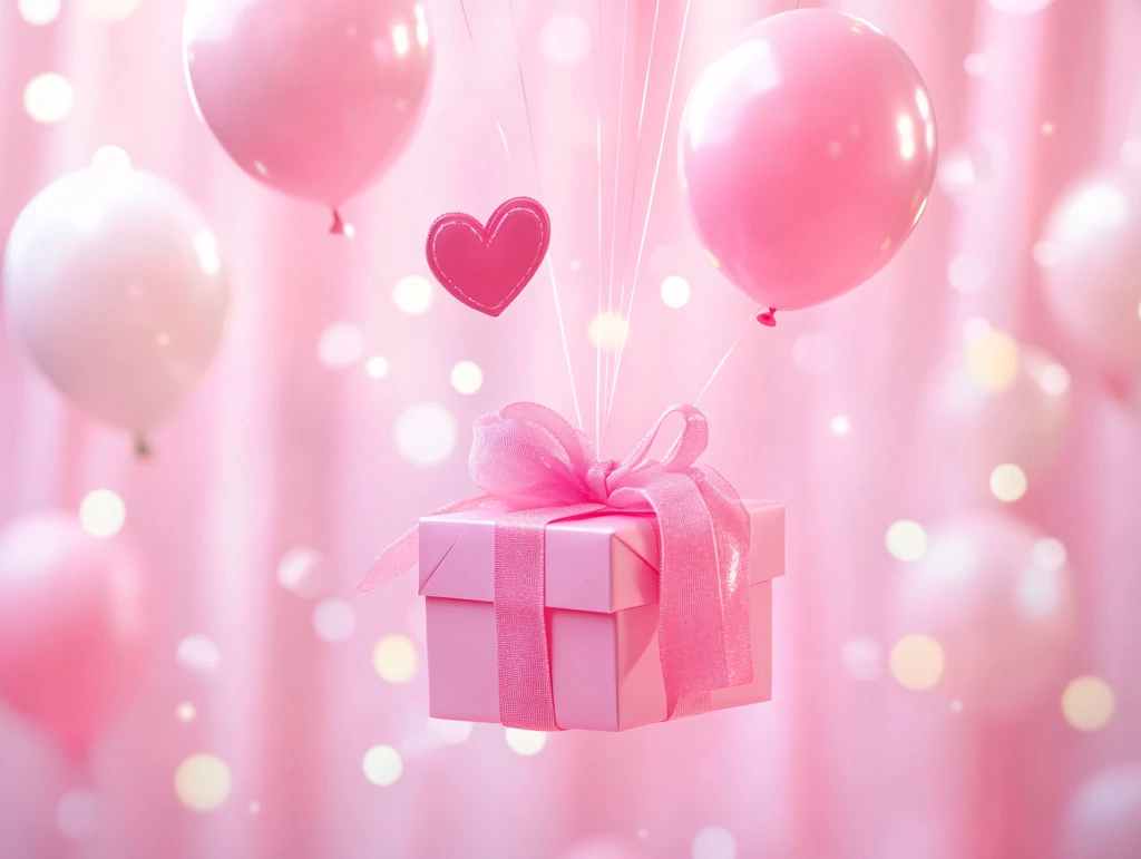 粉色浪漫生日礼物