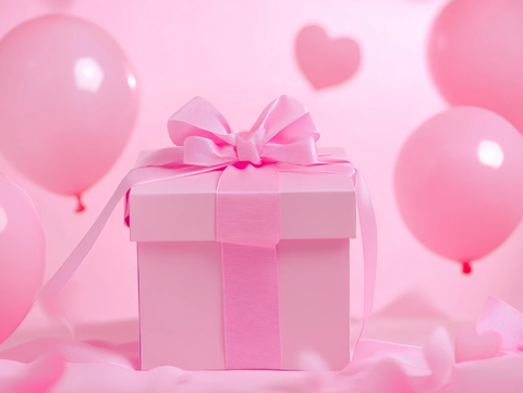 粉色浪漫生日礼物