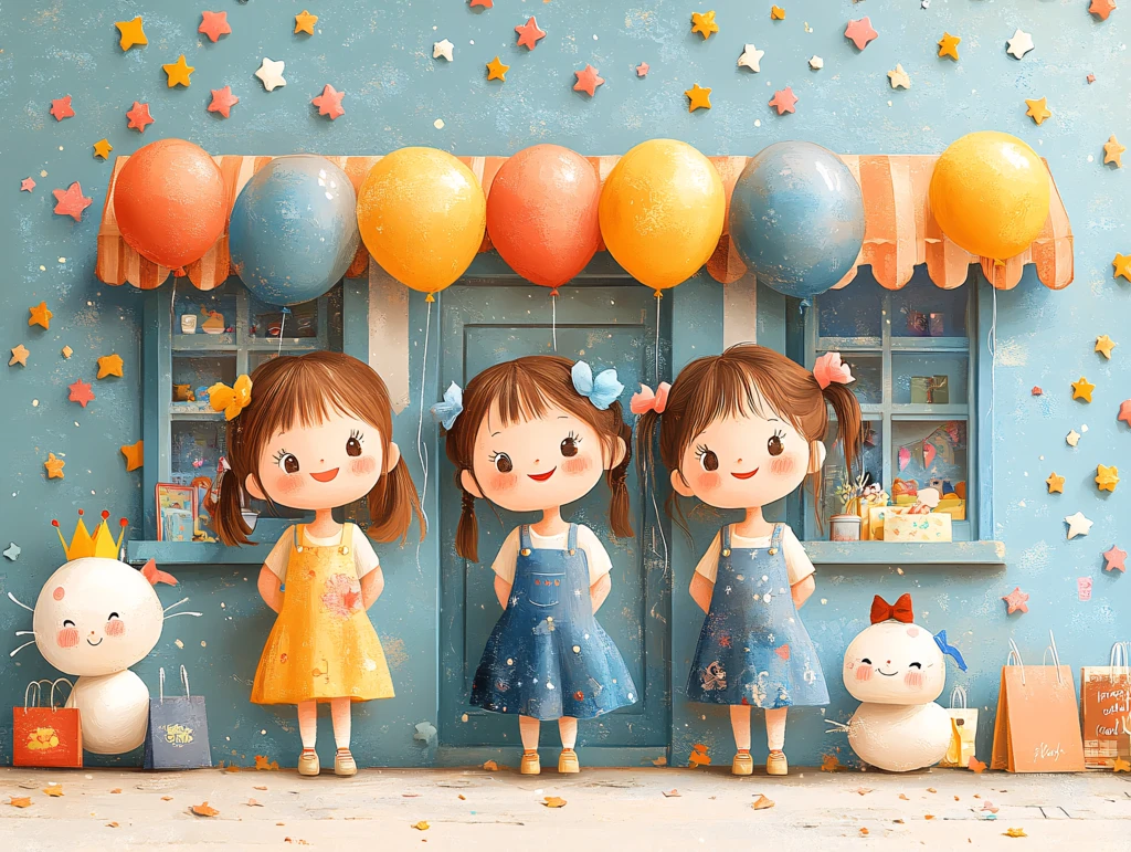 六一儿童节包装插画