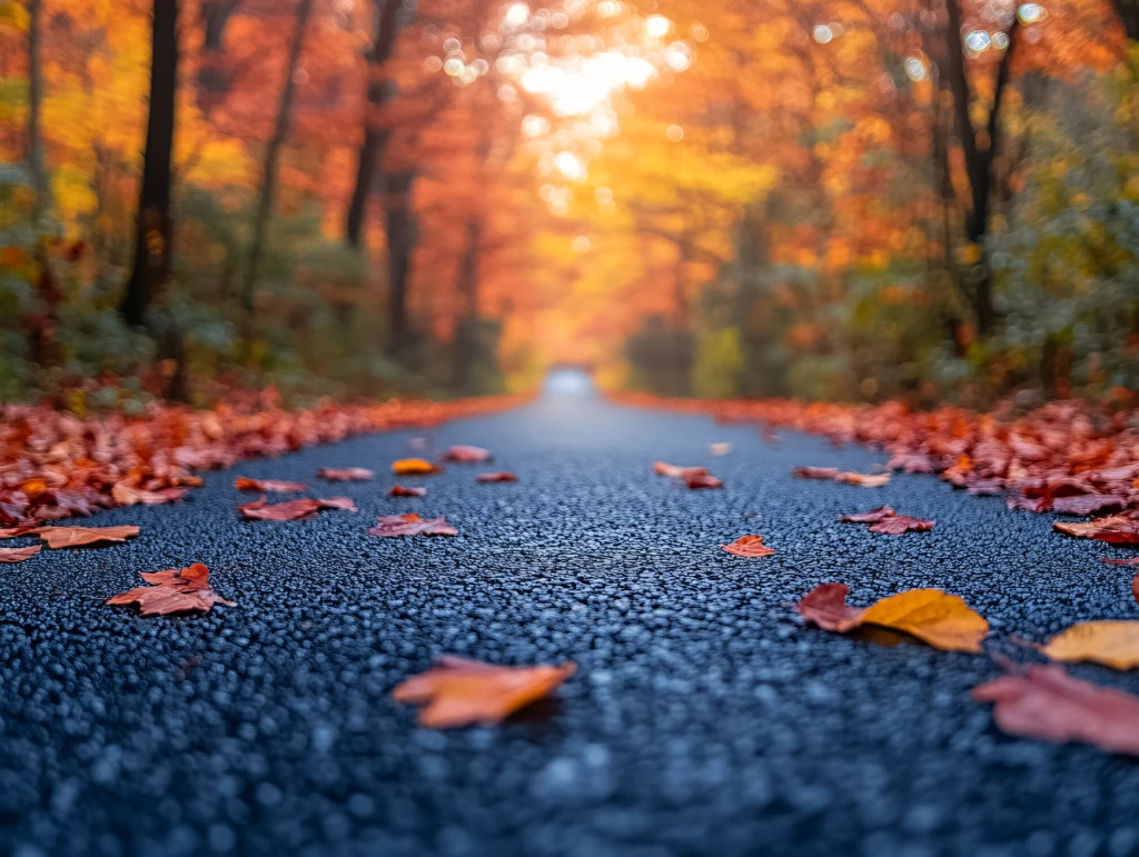 秋天的马路素材